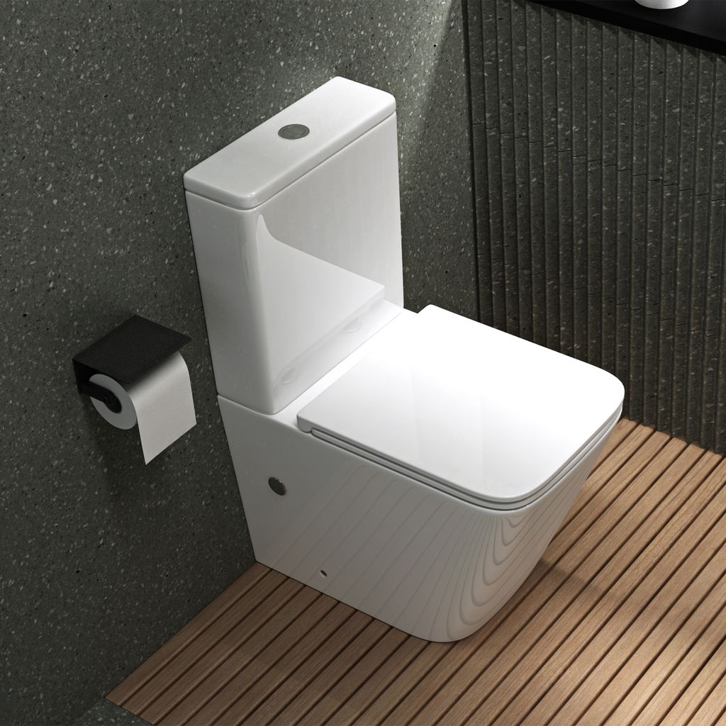Mai & Mai Stand-WC Toilette aus Keramik spülrandloses WC Produktbild 