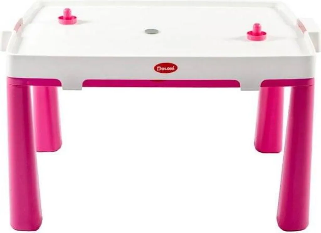 Table enfant rose gain de place avec jeu Air Hockey contre l'ennui