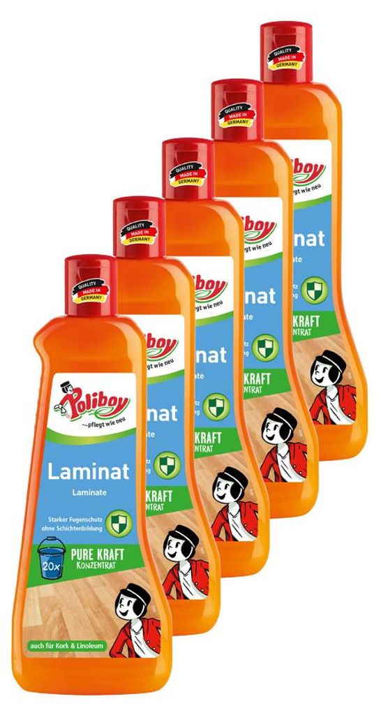 Poliboy Laminat Pflege Konzentrat 5er Set - 2,5L, Inhalt Produktbild 