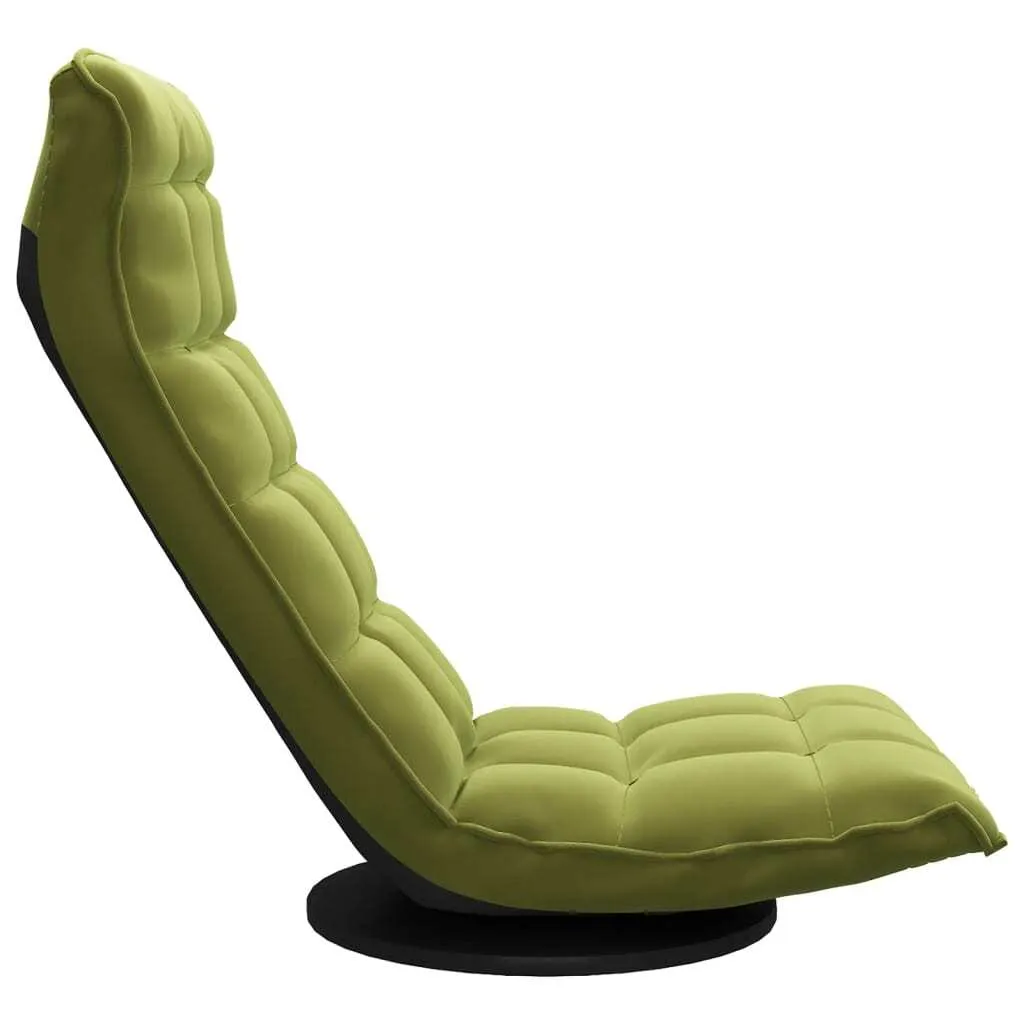 Fauteuil de sol pivotant en velours vert clair - Siège lounge modulable
