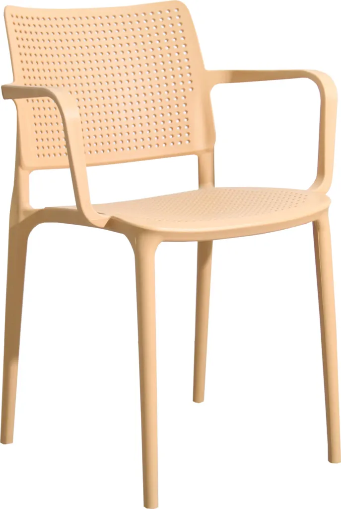 Chaises extérieures jaune clair Oviala Riga résistantes aux UV x4 - 2