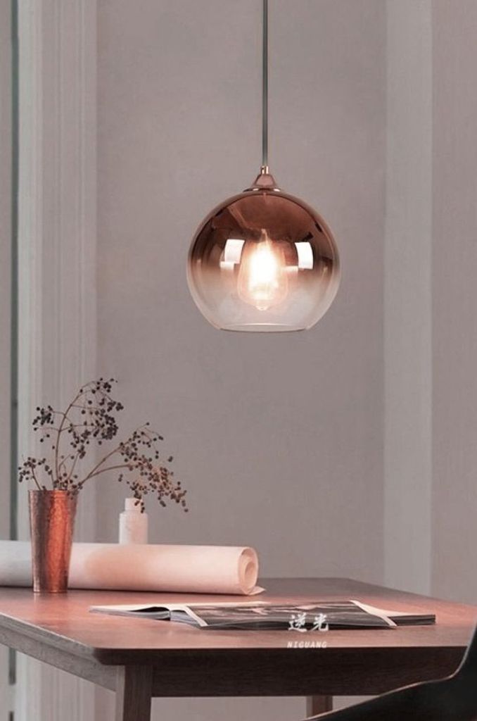 Toolight Pendellampe App313 Ball Metall - Glas E27 1-Punkt Produktbild 3