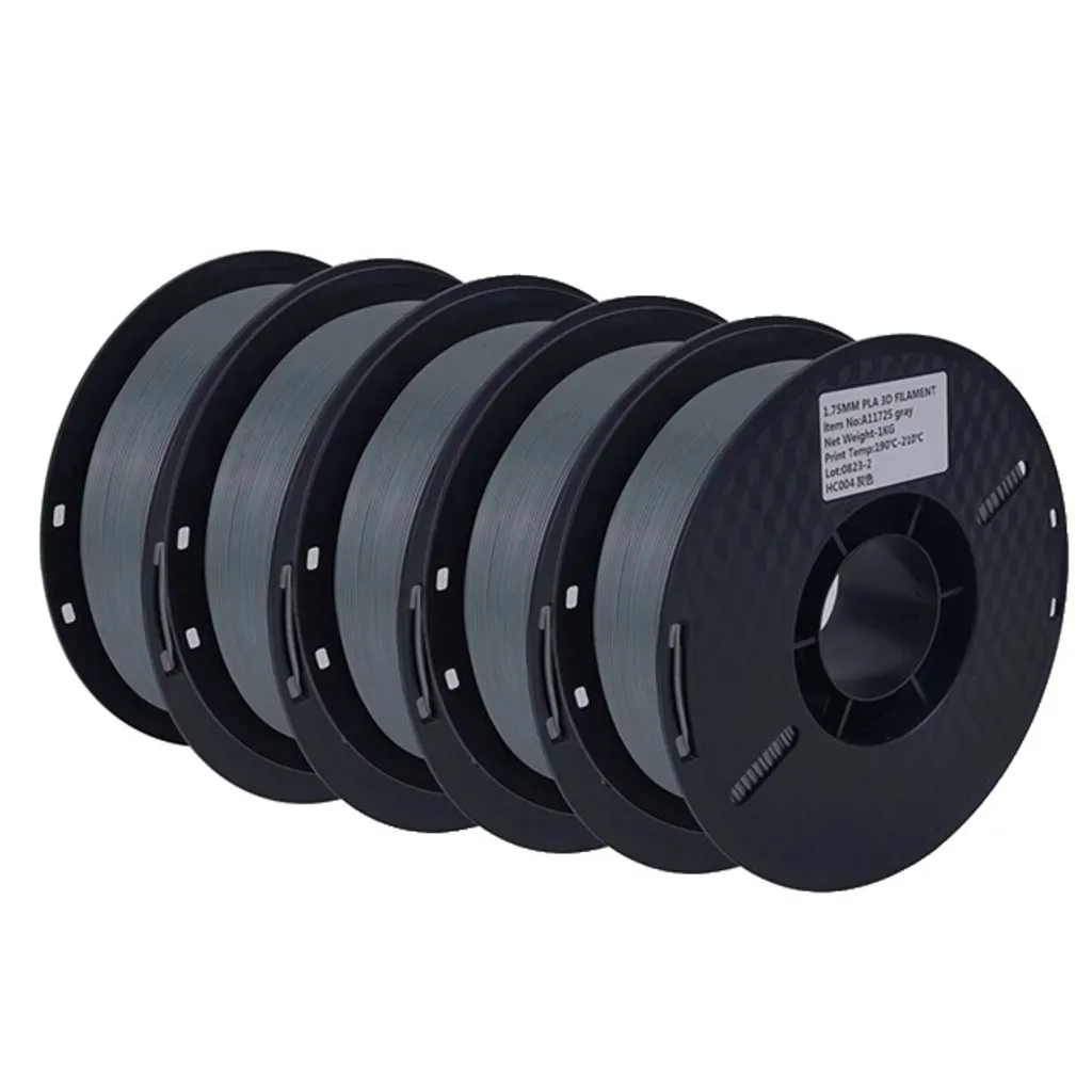 Filament PLA 1.75mm haute ténacité 5kg gris pour imprimante 3D