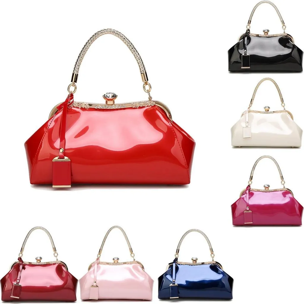Borsa a Mano Rossa Coolives | Pelle Verniciata Elegante per Matrimoni - 7