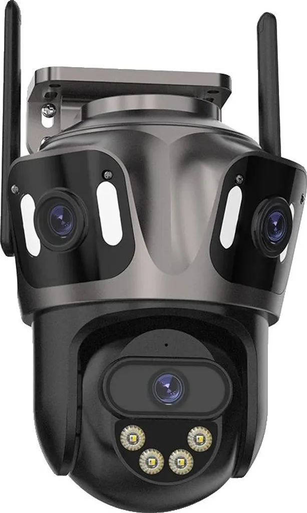 Sistema Videosorveglianza 6K PTZ: 3 Lenti e Auto Tracking Professionale