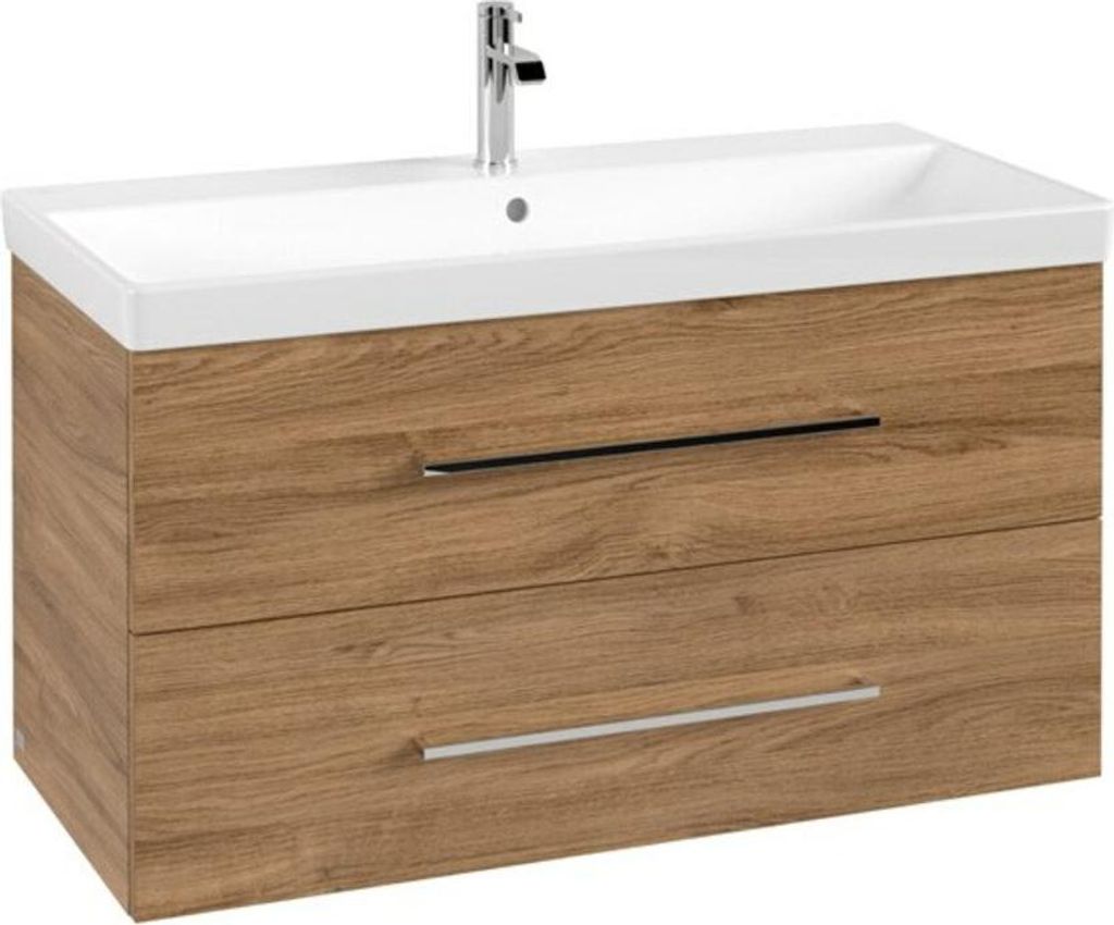 Villeroy & Boch Avento Waschtischunterschrank, 2 Auszüge, 980x514x484mm, Griff chrom Glanz, A89200RH