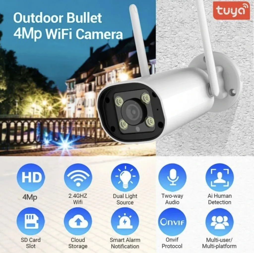 Caméra de surveillance extérieure WiFi BOT NA5 4MP Haute Définition IP66 - 3