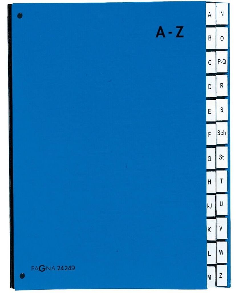 Pagna Pultordner 24 Fächer, Blau, Karton, A4, 340 mm, 35 Produktbild 
