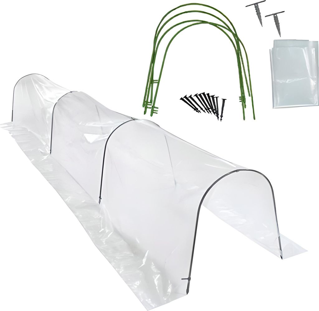 Mini Garten Gewächshaus Folie Tunnel Gartenstangen Folie Produktbild 2