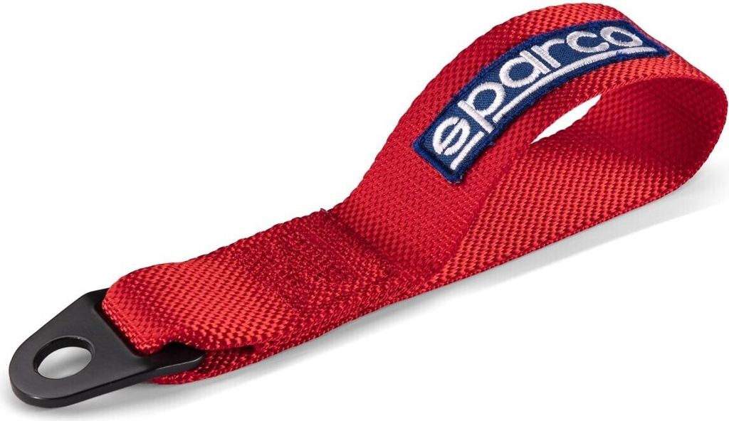Sparco Abschleppgurt TOW STRAP, Rot, 3000 kg Tragkraft, 16 mm Bohrungsdurchmesser