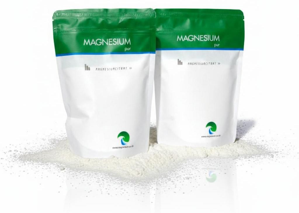 Magnesium Pur Magnesiumcitrat Citrat Pulver - 2x500g Set