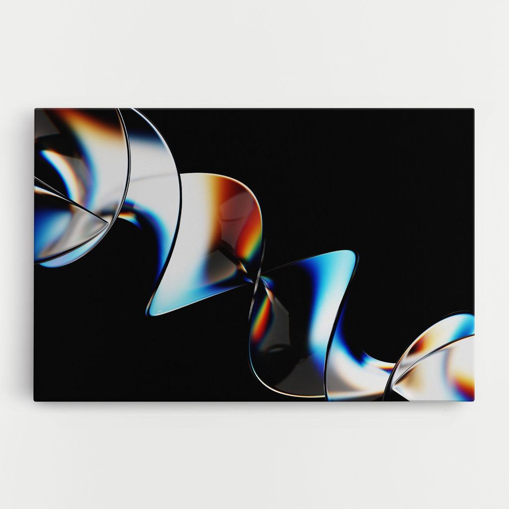 ARTHUB Leinwandbild 30x40 cm, Metal Spiral | Wohnzimmerdekoration, Hängende Bilder, Wanddekoration, Heimdekoration, Abstrakte, Optische Täuschu...