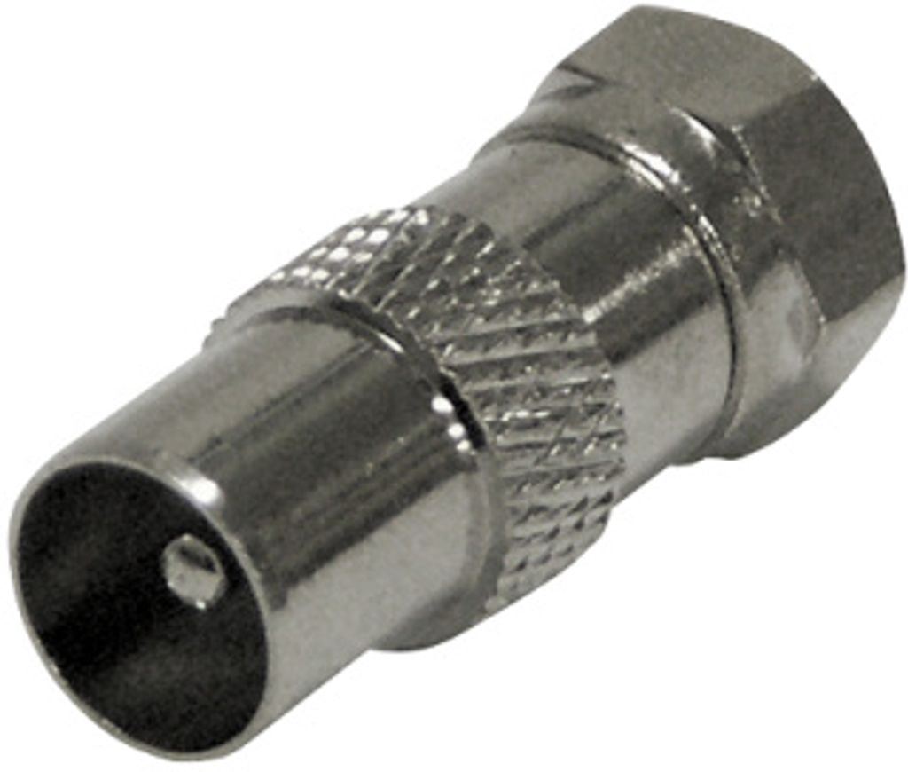 ShiverPeaks IEC-Stecker → F-Stecker Adapter, Metall, vernickelt, 1 Stk.