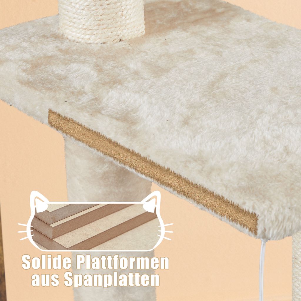 Yaheetech Kratzbaum mit Katzenschrank für Katzenklo 135 cm Produktbild 7