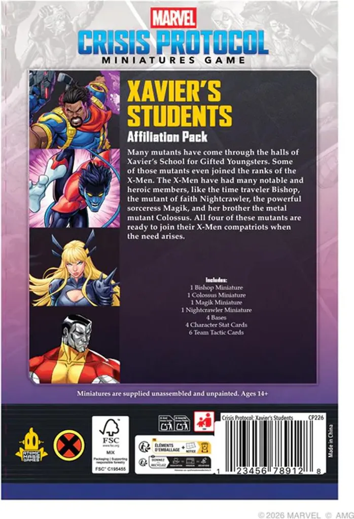Pack de figurines Marvel Crisis Protocol : Xavier's Students - X-Men jeu