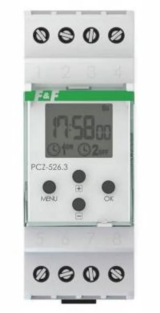 Programmateur Astronomique Digital PCZ-526.3 pour Rail DIN 2 Canaux