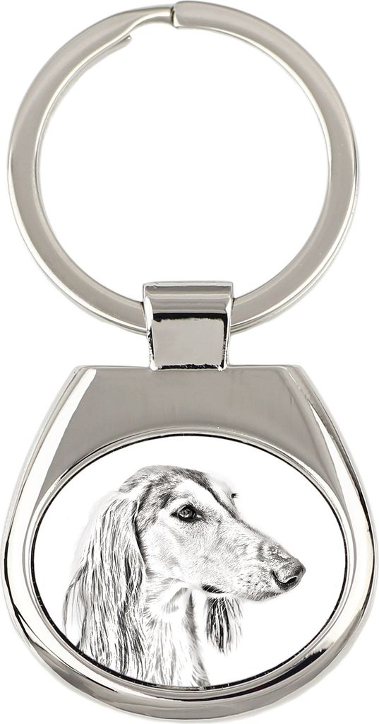 Saluki, Persischer Windhund I - Schlüsselanhänger mit Hund, Anhänger mit Aufdruck, personalisierter Anhänger der Marke Art-Dog