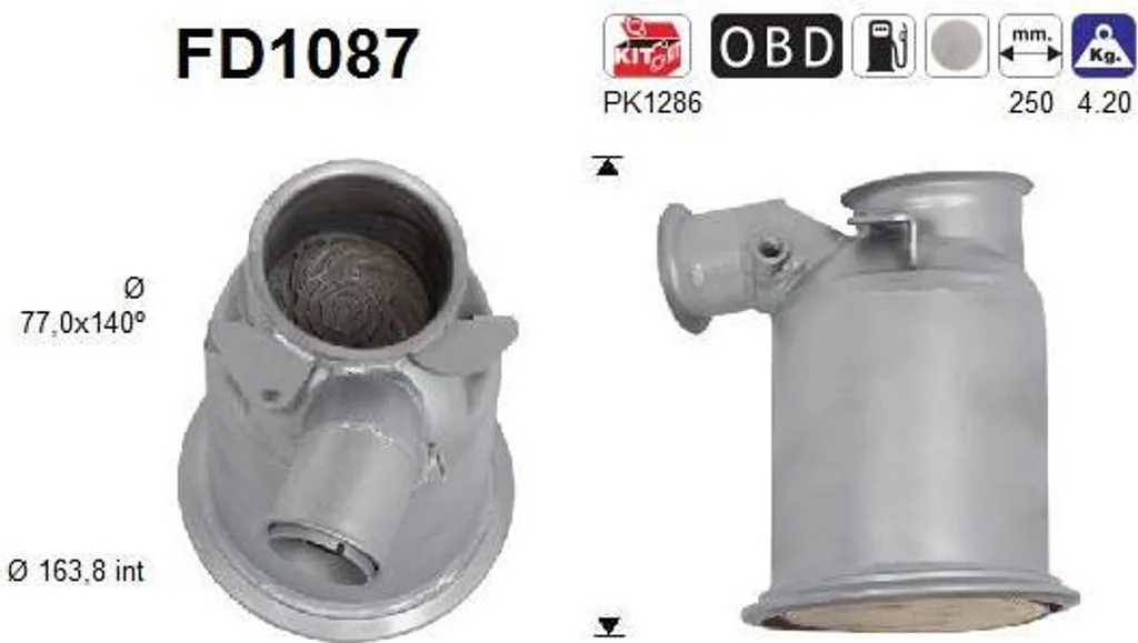Filtre particules FD1087 pour Golf VII et Leon : Entretien FAP OE