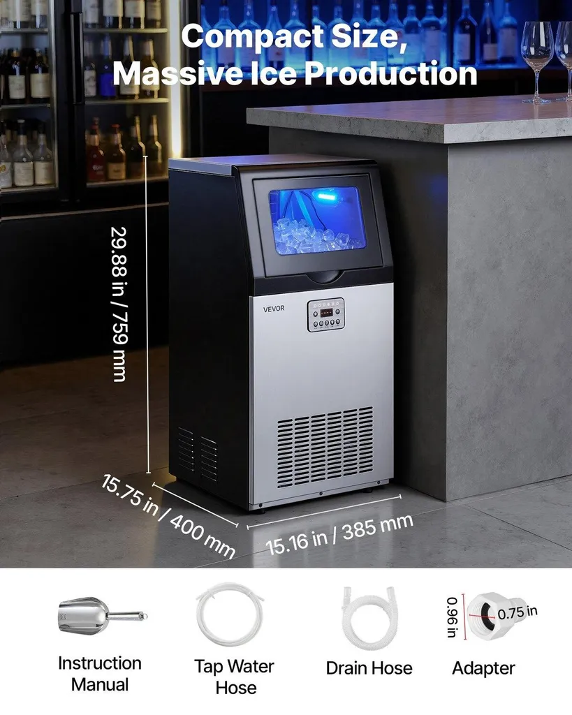 Machine à glaçons encastrable inox pour réceptions et cocktails - 7