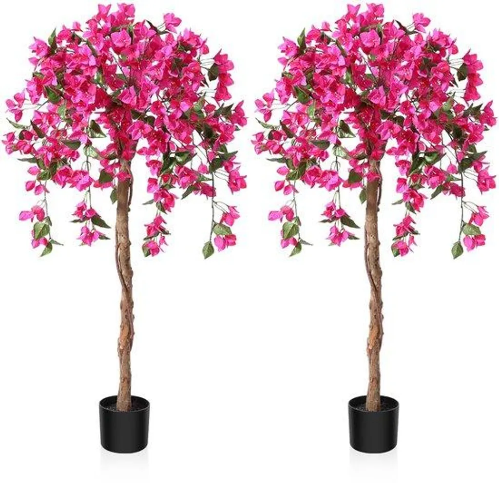 Rose artificielle 120 cm sans entretien : fleur éternelle intérieur/jardin