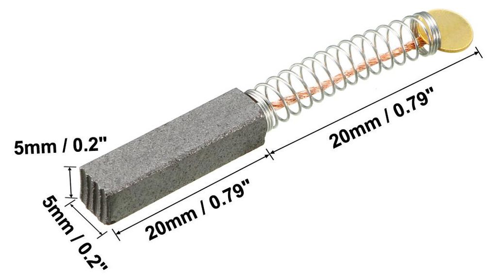 15 Stš¹ck Kohlebš¹rsten fš¹r Elektromotor 20 mm x 5 mm x 5 mm Elektrowerkzeug Handbohrmaschine Gebl?se Mixer Ersatzreparaturteil