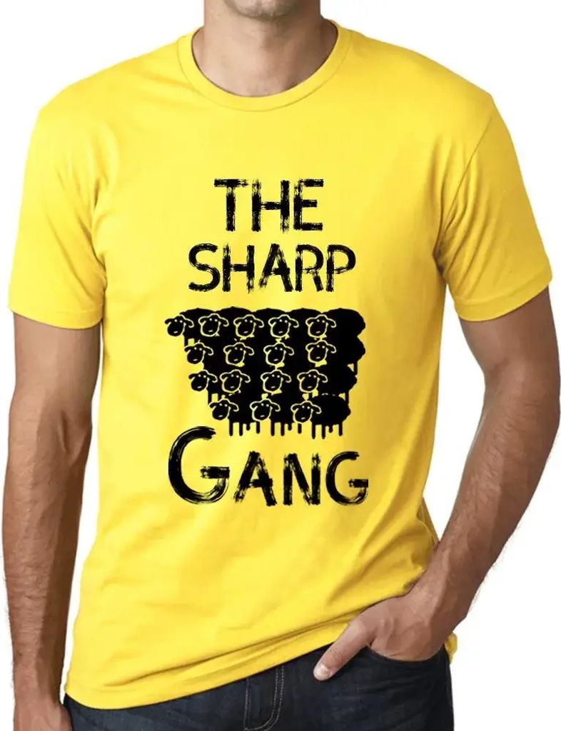 Herren Grafik T-Shirt Die scharfe Bande – The Sharp Gang – Öko-Verantwortlich Vintage Jahrgang Kurzarm Lustige Druck Geburtstag Geschenk Mann