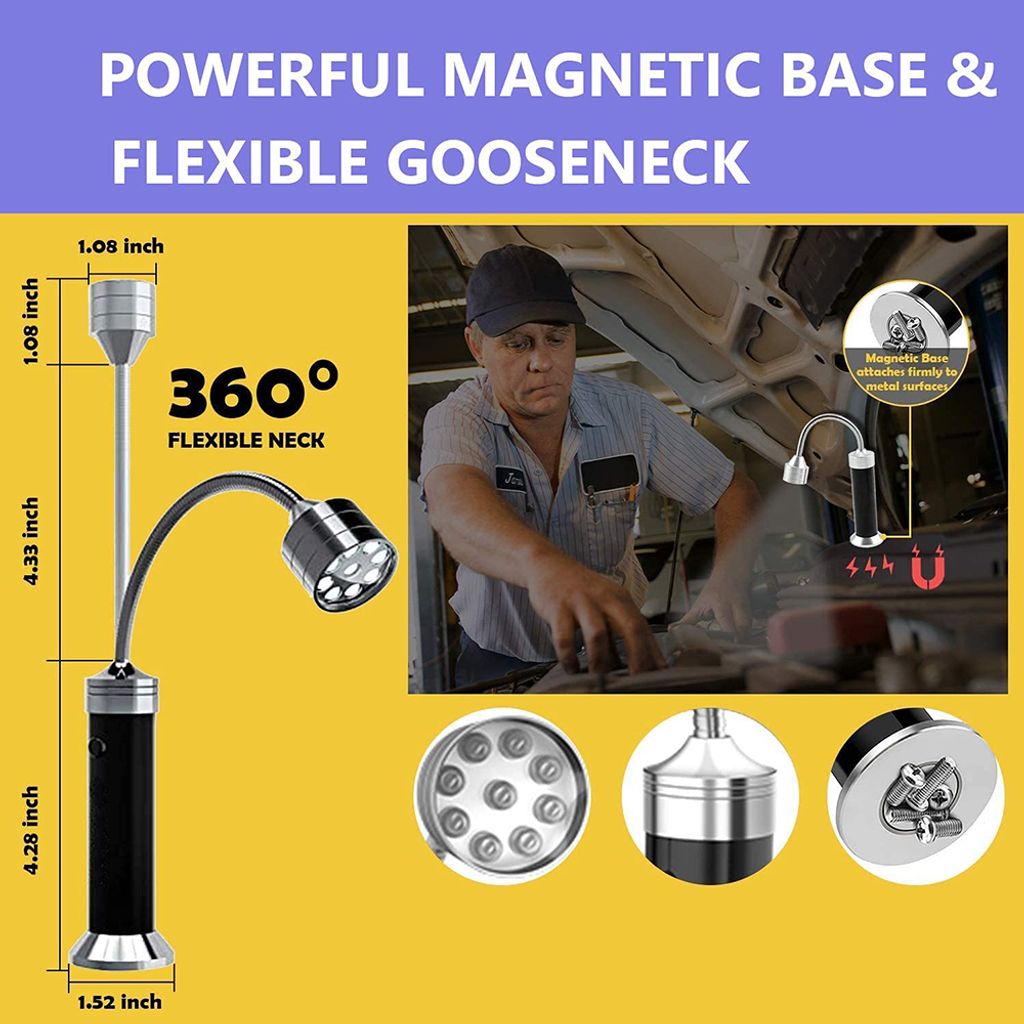 Magnetische Grilllampe Mit Schwanenhals - 350 Lm LED Arbeitsleuchte Für BBQ & Outdoor
