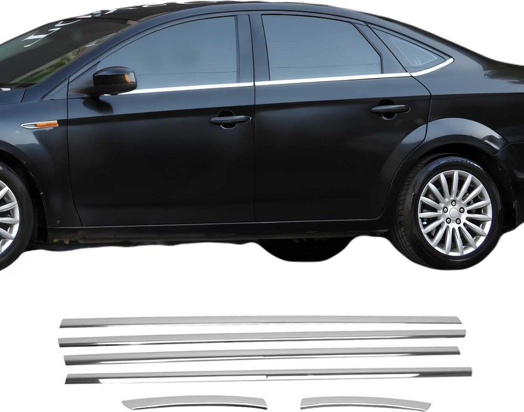 Fensterleisten Zierleisten für Ford Mondeo mk4 Limo Turnier 2007-14 Chrom 6tlg
