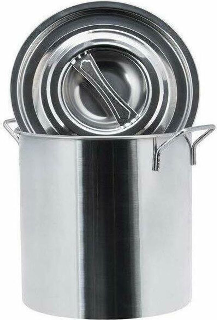 Edelstahl Kochtopf Gastronomie Küche Topf Gastrotopf Suppentopf wählbar 20L-95L 45L = 40x40cm