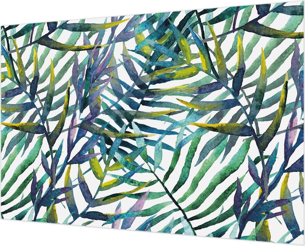 Wandtapete - Dekorative Tapete für Wohnzimmer - Tapetenfolie für Wanddekoration - 152x104 cm - Exotische Vegetation