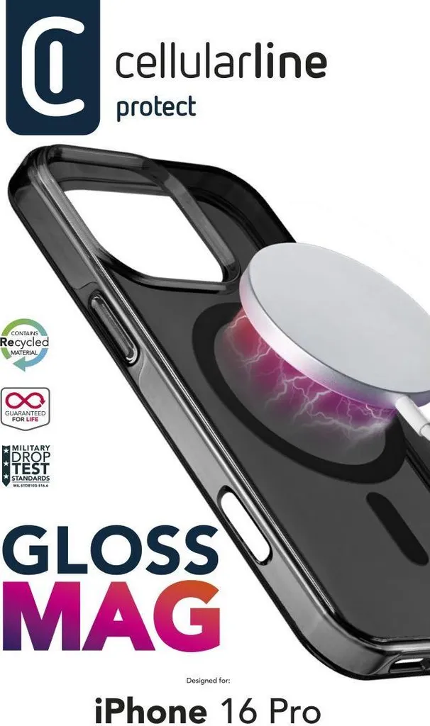 Cellularline Gloss Mag per iPhone 16 Pro: La Cover MagSafe Definitiva