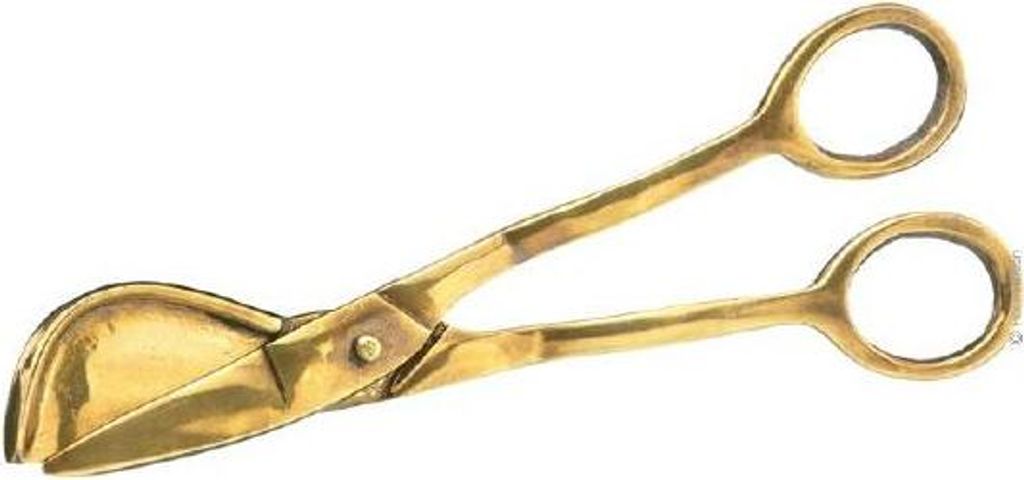 Kerzen Dochtschere Messing Gold Antik Länge 15 cm, für Altarkerzen, Stumpen und Leuchterkerzen