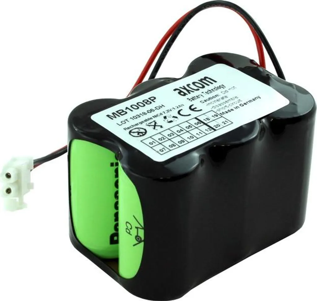 Batterie médicale pour B.Braun Perfusor FM MFC 7,2V NiCd 1,2Ah 34508210