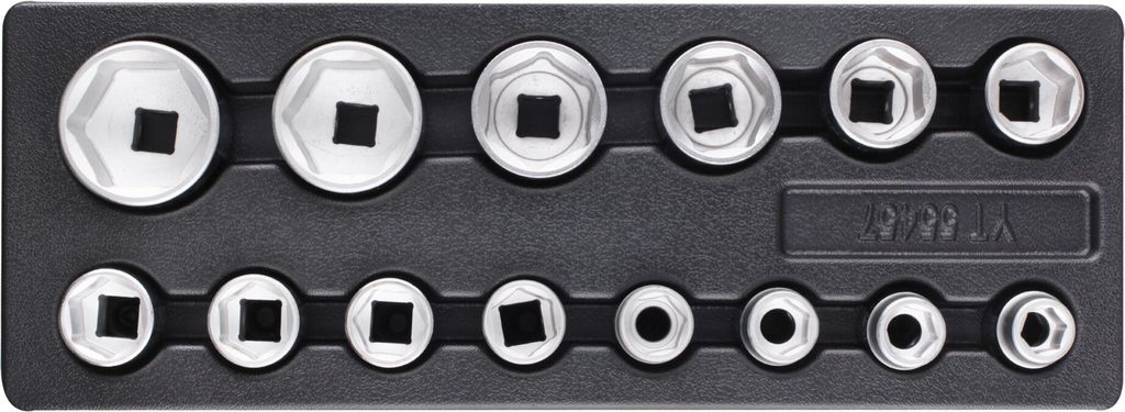 Yato Satz 3/4"-Steckschlüssel 14 Elem. (19 - 55Mm) Kabinett-Einsatz Yt-55457