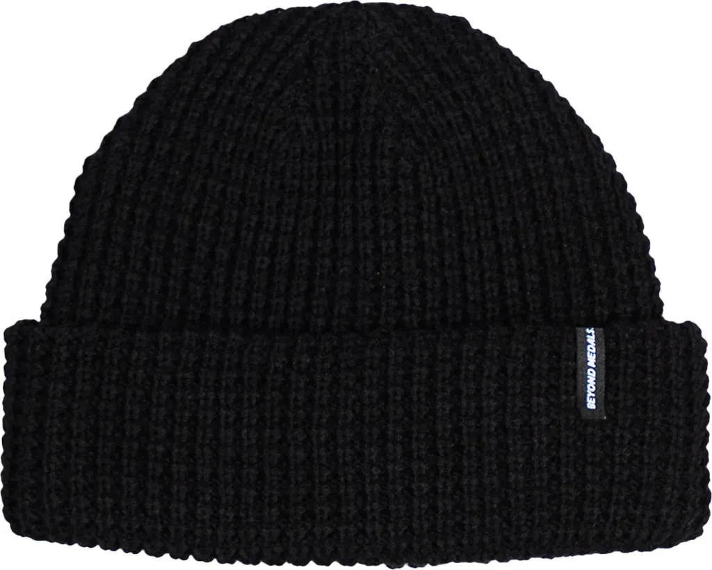 Berretto Beyond Medals Waffle Nero ONESIZE | Beanie Neve Originale