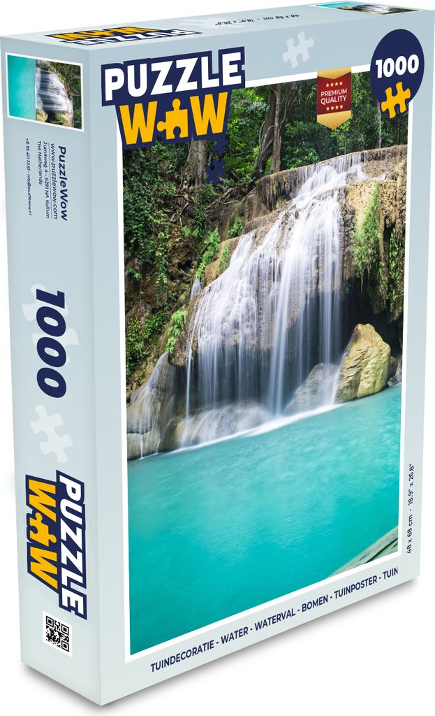 MuchoWow Puzzle 1000 Teile Wasser - Wasserfall - Bäume - Spielzeug - Alt und Jung - Spiele - Puzzeln