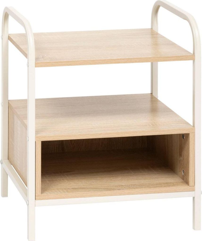 Nachttisch curvy 2 ebenen helles holz - 5 five simply smart