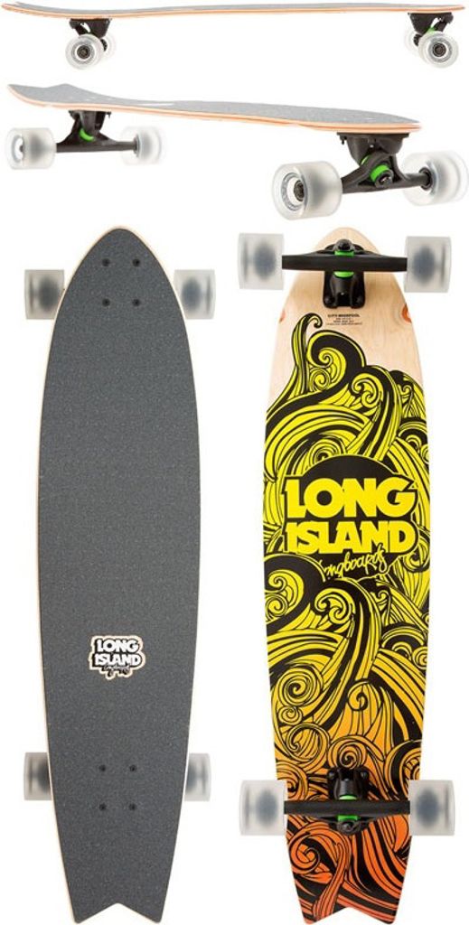 Long Island Whirlpool Longboard Blaue Räder