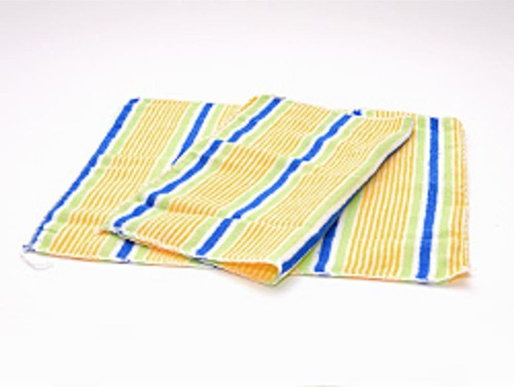 Leuchtend Gelbes Reinigungstuch 350x350mm mit Streifen – Ideal für streifenfreie Sauberkeit in Küche & Bad, 1 Stück vielseitig einsetzbar