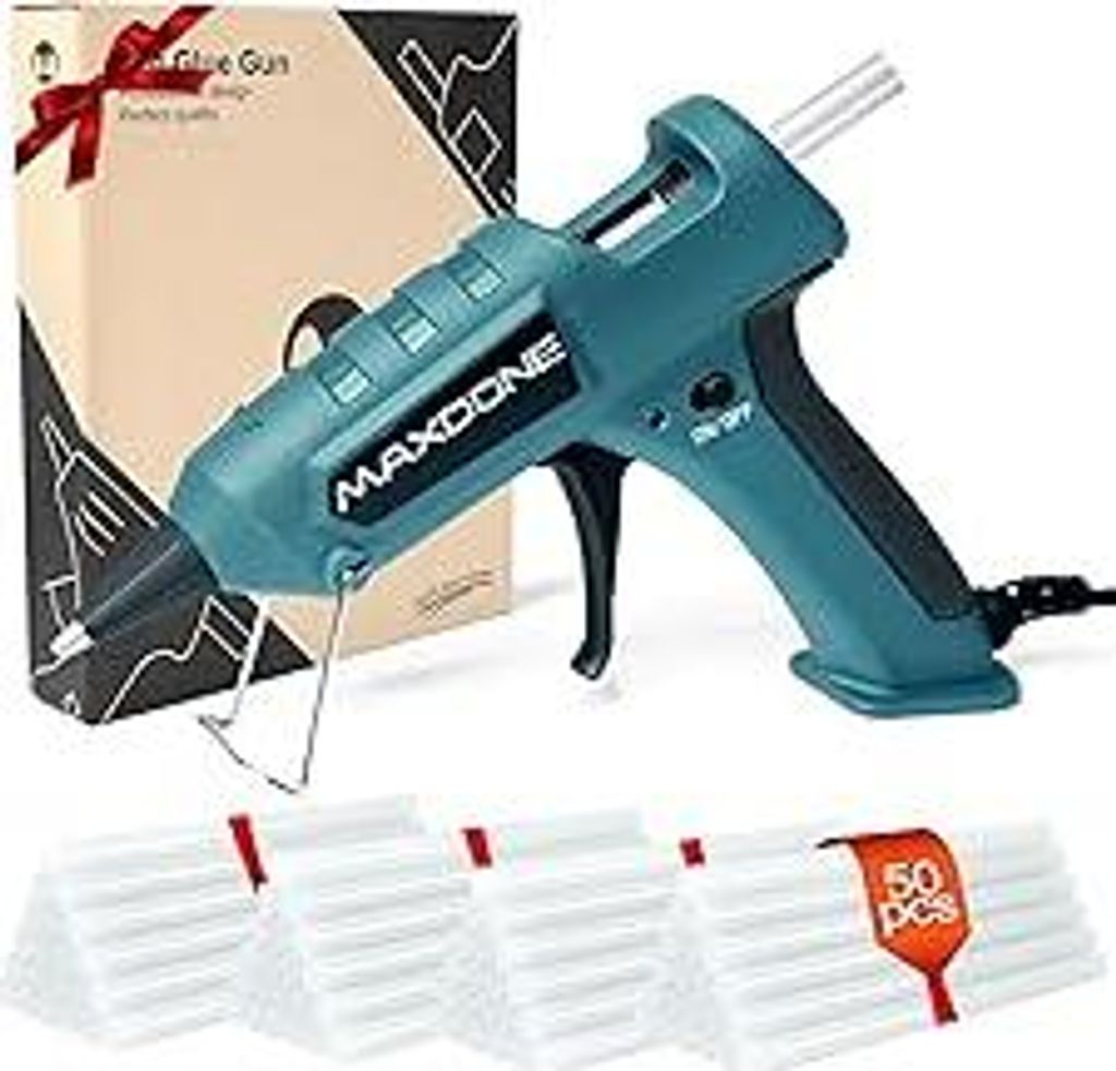 Feuerfest Heißklebepistole mit 50 Heißklebesticks 7mm Klebesticks, Klebepistole Heissklebepistole für DIY Kleine Handwerk schnelle Reparaturen i...