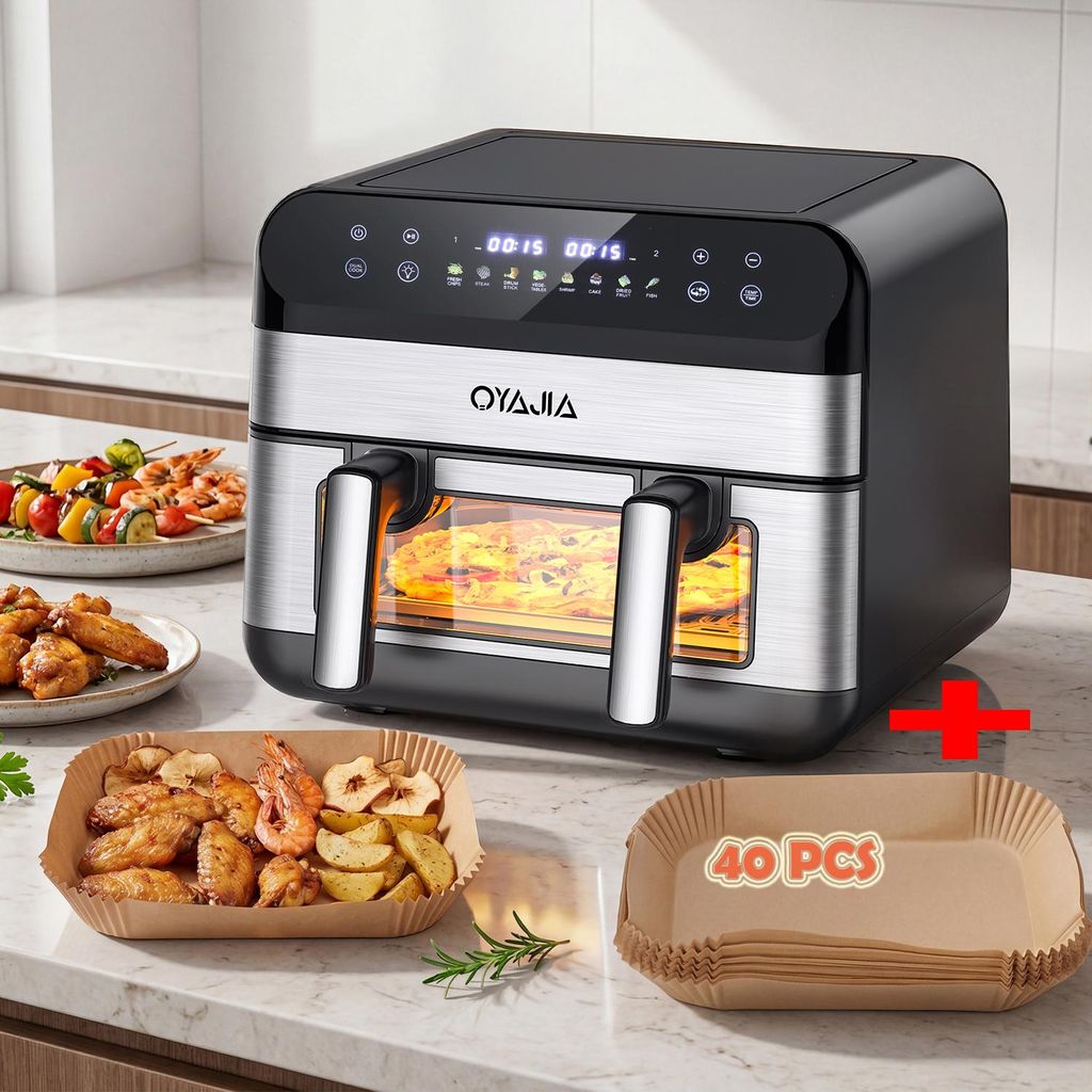 Heißluftfritteuse 9.8L Airfryer, Doppel Heissluftfritteuse Produktbild 