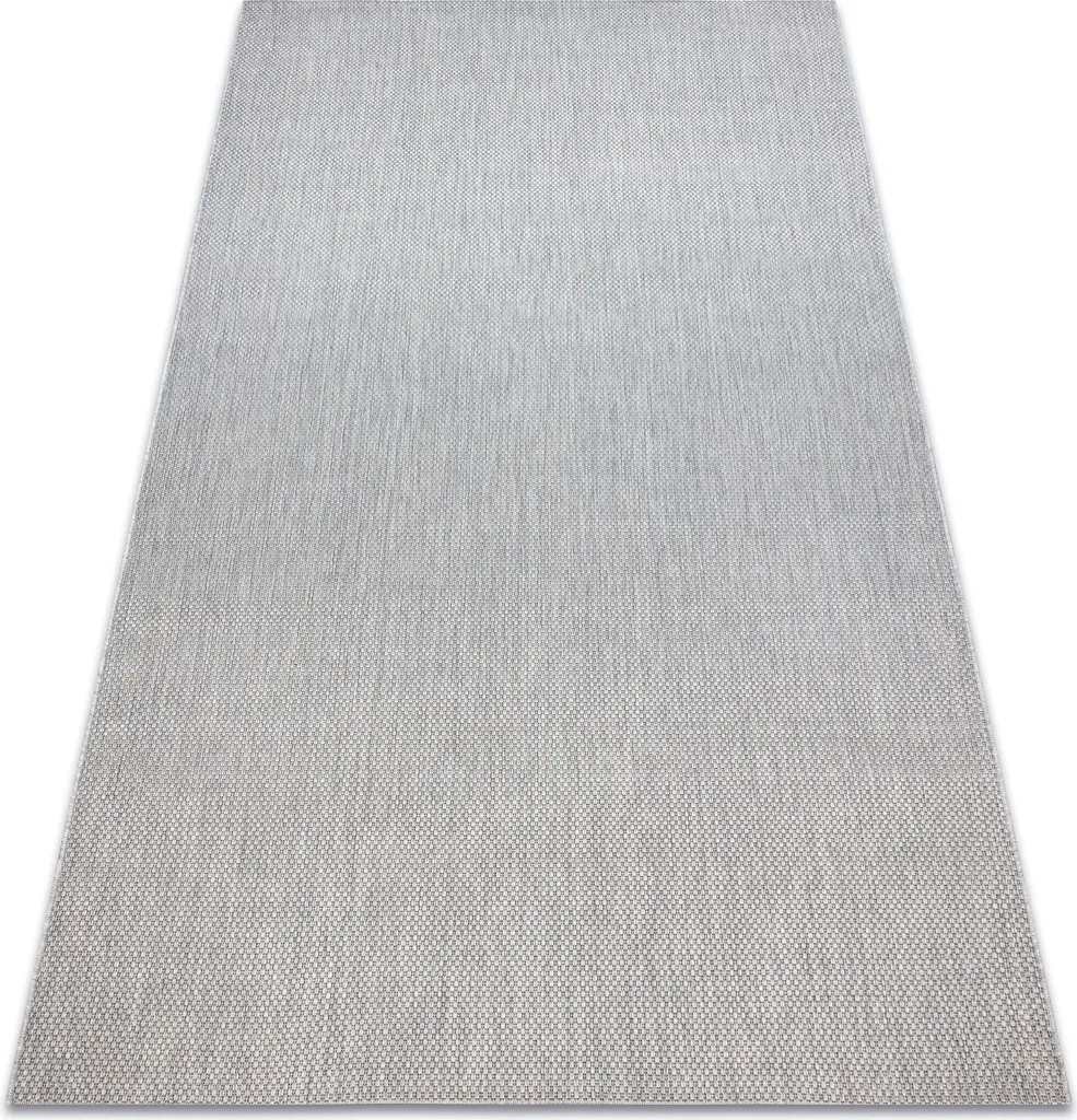 Grand tapis de salon effet sisal gris 160x230 cm SIZAL FLAT 48663