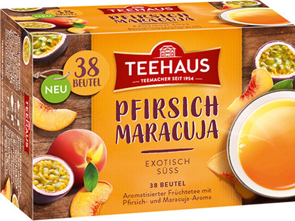 Teehaus Pfirsich Maracuja exotisch süßer Früchtetee 38 Produktbild 