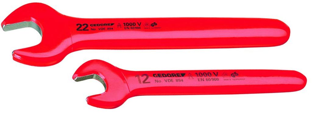 GEDORE VDE 894 12 VDE-Einmaulschlüssel 12 mm, 6572390