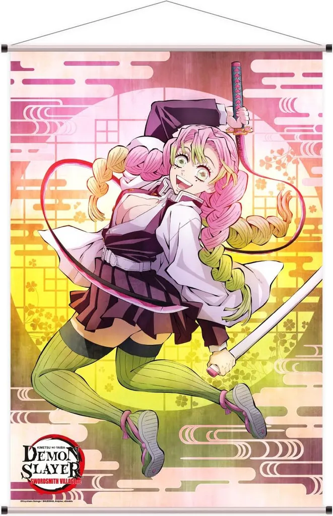 Affiche Tissu Demon Slayer Mitsuri 60x90 cm - Couleurs Vives et Design HD