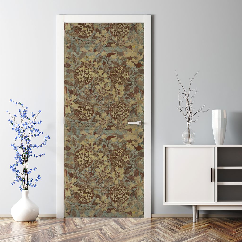 Dekorative Türtapete Türposter selbstklebend Klebefolie Türaufkleber Blumen Designpapier 85 x 200 cm