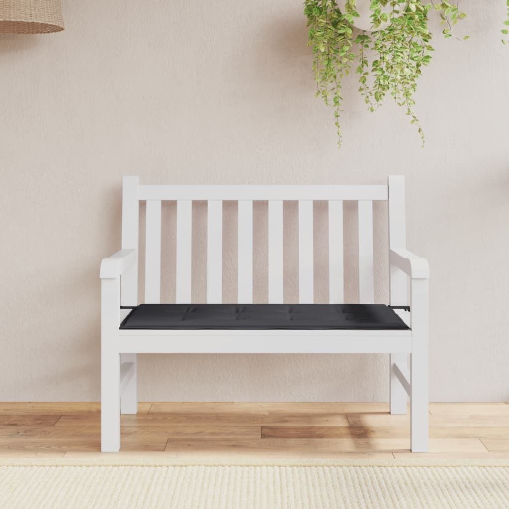 The Living Store Gartenbank-Auflage Schwarz 100x50x3 cm Oxford-Gewebe