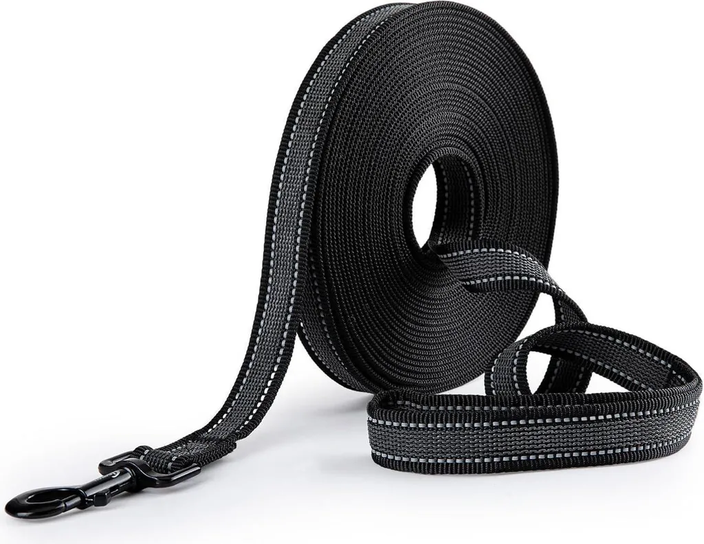 Toozey Laisse à Pister pour Chiens 10m Noir avec Sac de Rangement Pratique