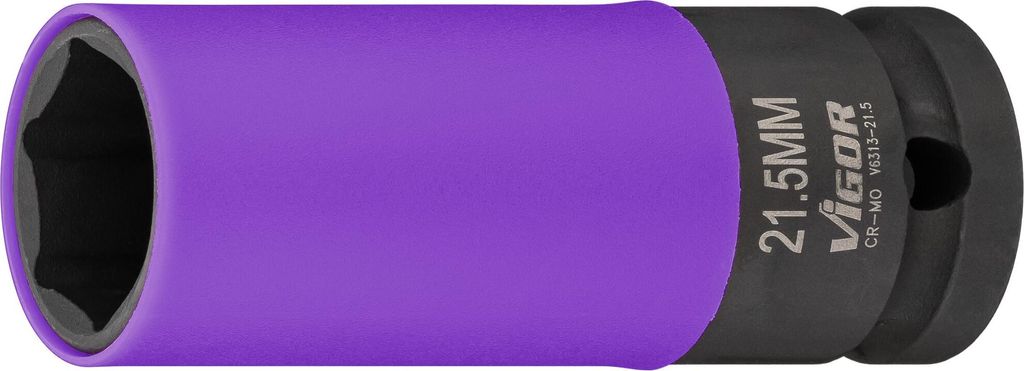 VIGOR Schlagschrauber Steckschlüssel V6313-21.5 1/2" Außen Sechskant Profil 80mm