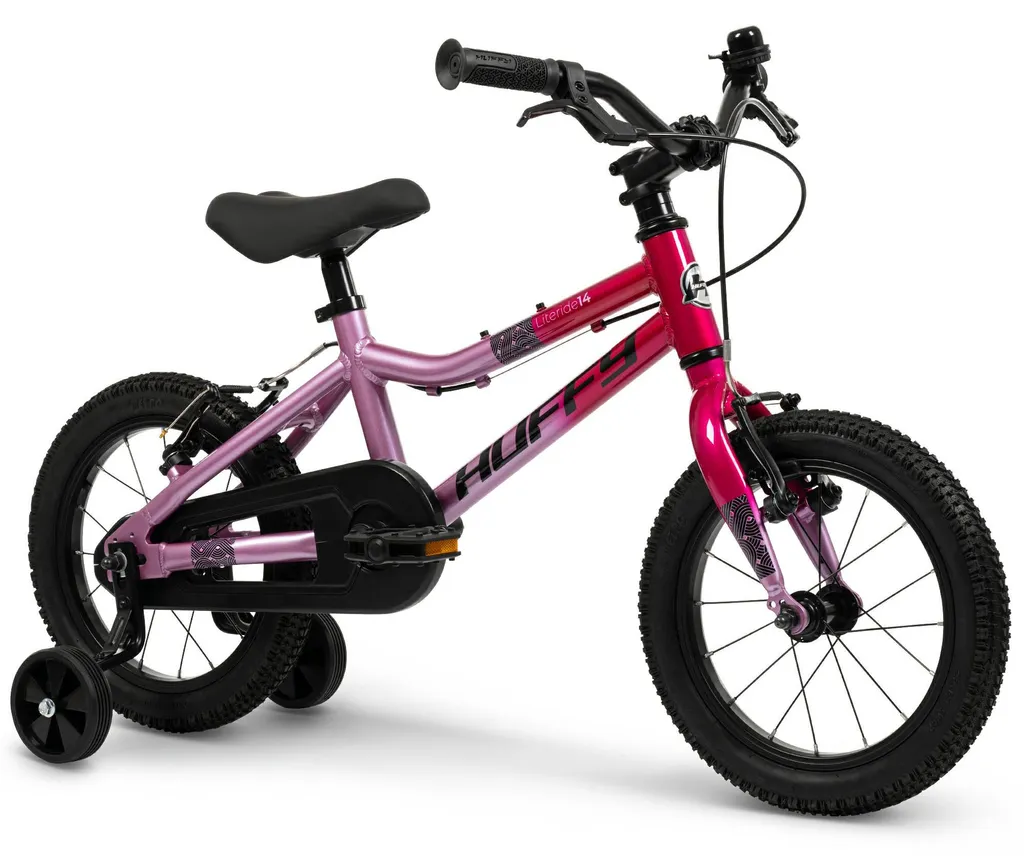 Vélo Huffy Literide 14 pouces pour enfant avec petites roues blanches